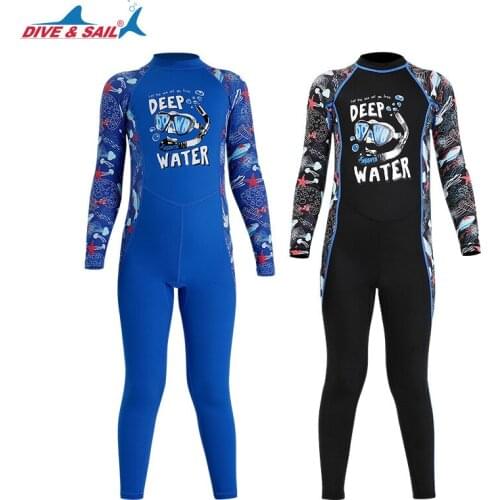 Kids Swimsuit, Boys/Girls Full Body Sunsuit, UPF50+ Rash Guard Wetsuit, One Piece Full Cover Swimwear with Back Zip for Swimming