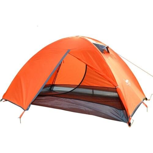2 Person Backpacking Tent Aluminum Pole Lightweight Camping Tent Double Layer Portable Handbag for Hiking Travelling