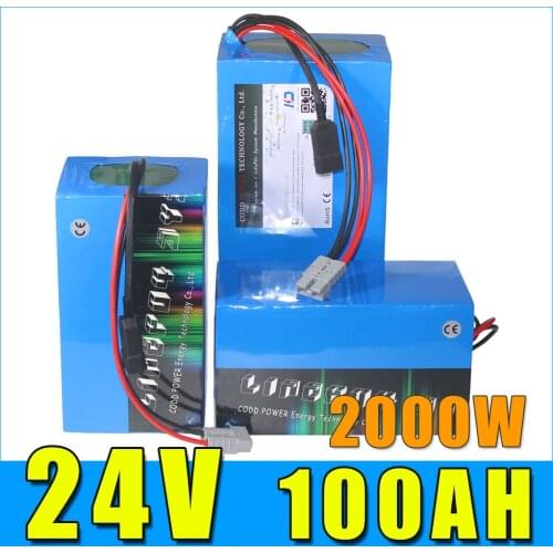24V 80AH Electric bicycle Lithium ion Battery Pack with 1000W 2000W BMS 5A Charger