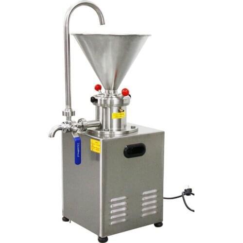 Hot sale vertical colloid mill 30-50kg/h production peanut butter paste almonds sause grinder machine colloid mill line