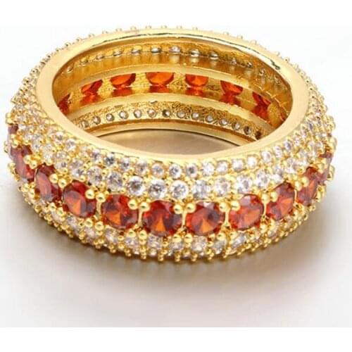 New Hip Hop Ring Jewelry Iced Out Bling Western Hot Gold Silver Rings All Match Zircon Brass Rings for Fashion for Men Women