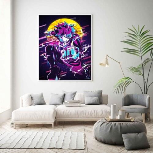 HD Printed Canvas Posters My Hero Academia Pictures Anime Painting Wall Art Modular Modern For Living Room Home Decor Framed