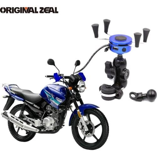 INIZEAL 2 in 1 USB Charger Motorcycle Phone Holder 360 Degree Motorbike Universal Rotating Mount Mobile Phone Stand Holder