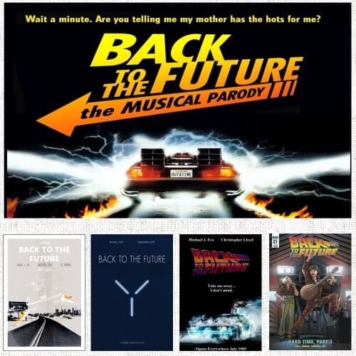 Classic Movie Back To The Future Vintage Posters For Home Living room Decor White Coated Paper poster high quality wall stickers
