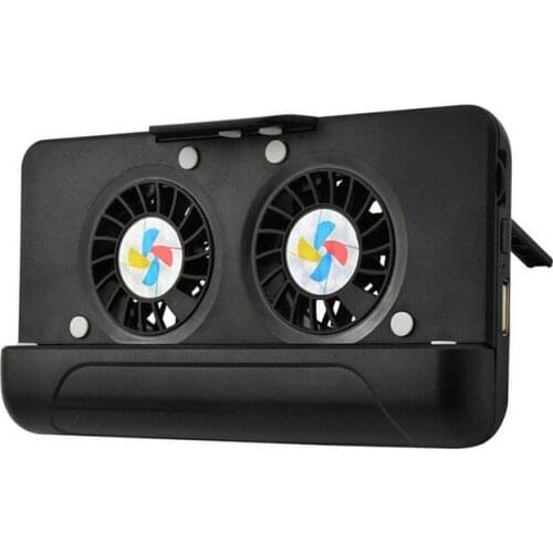 Cell Phone Cooler, Usb Cooling Dual Fan Radiator/Stand Holder/Power Bank With 4400Mah Rechargeable Battery For Iphone Smart Phon