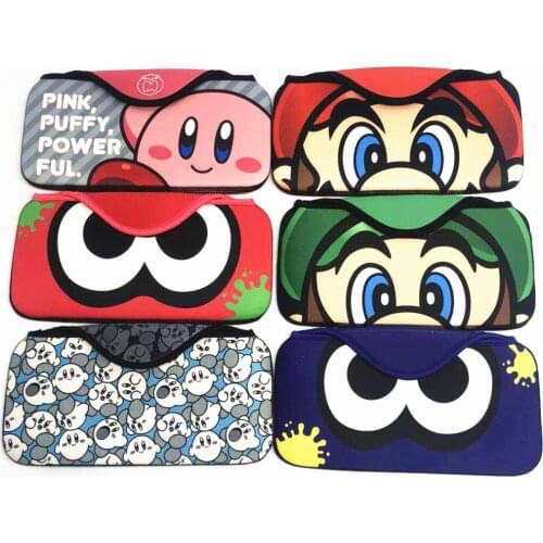 Cute Cartoon Portable Storage Bag for NS Switch Carrying Protective Bag for NS Console Soft Cotton Shockproof Cover Bag