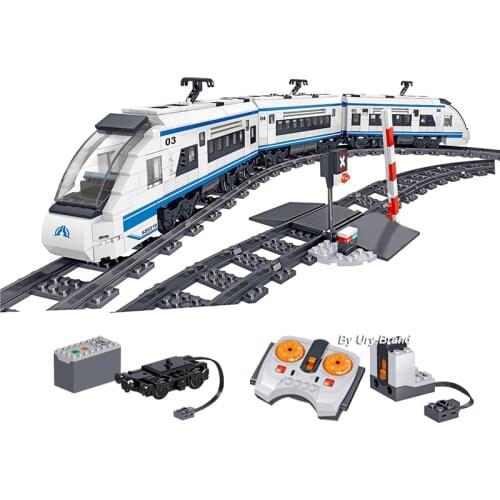 Qunlong 0310 Train Battery Electric Power Motor Mini Figures Educational Building Blocks Toys For Children