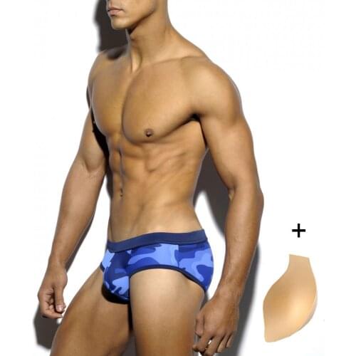 Hot Style Sexy Swimwear Men Brief With Pad Plus Size Swimsuit Waterproof Swimming Trunks For Bathing Swim Shorts Sunga badpak