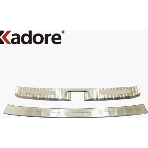 For Toyota Highlander Hybrid 2021 2022 Stainless Steel Rear Trunk Bumper Cover Trim Tail Gate Sill Scuff Plate Car Styling 2pcs