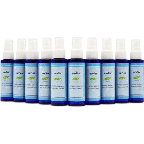 Navina 80ml*10pcs Eyelash Cleanser Protein Remover For Eyelash Extension Planting/Graft Cleaning Lliquid No Stimulation No Harm