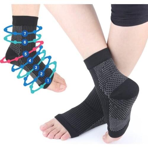 1 Pair Foot Angel Anti Fatigue Outerdoor Men Women Socks Compression Breatheable Foot Sleeve Support Socks Men Women Brace Sock