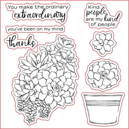 2021 New Flower Stamps Paper Craft Card Clear Stamps Silicone Decorative Stamps