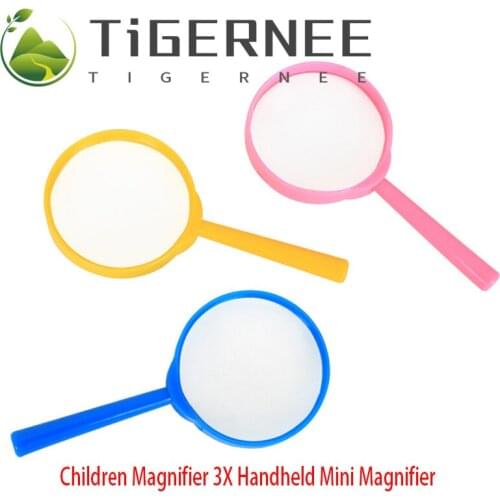 Plastic Children Magnifier 3X Handheld Mini Magnifier Kindergarten Magnifying Glass Students Lupa Child Loupe Toy Magnifying Len