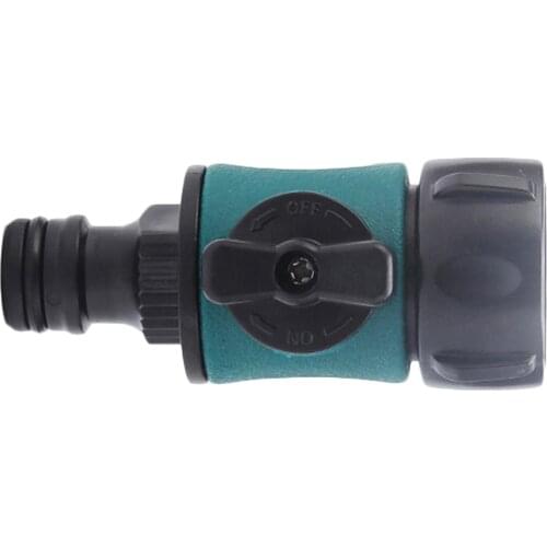 Plastic Garden Hose Shut Off Valve Adaptor 3/4Inch Connector Fitting for Backyard Porch Lawn Care