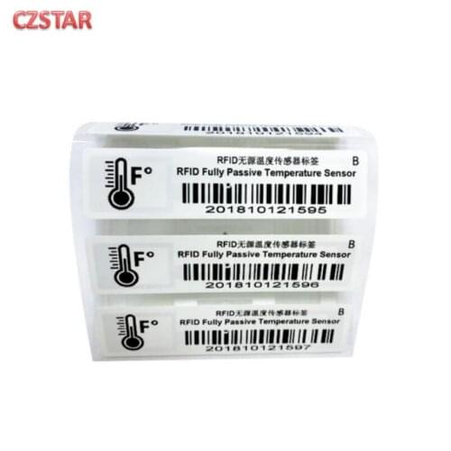 UHF RFID Fully Passive Temperature Sensor Sticker Tag for cold-chain logistics