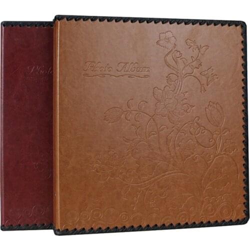 Retro PU10 Inch 20-Page Photo Album Scrapbook Collage Album DIY Photo Set Various Memorial Occasions Photo Storage Album Gift