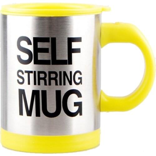 Self Mixing Mug Thermos Cup Self Stirring Mug Yellow