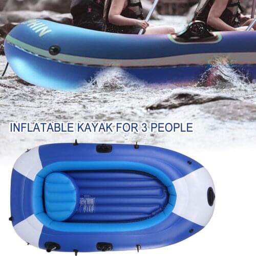 Three Person Inflatable Kayak Anti-wear Blow Up Drifting Boat Inflatable Kayak Drifting Boat Inflatable Seat Cushion Waterproof