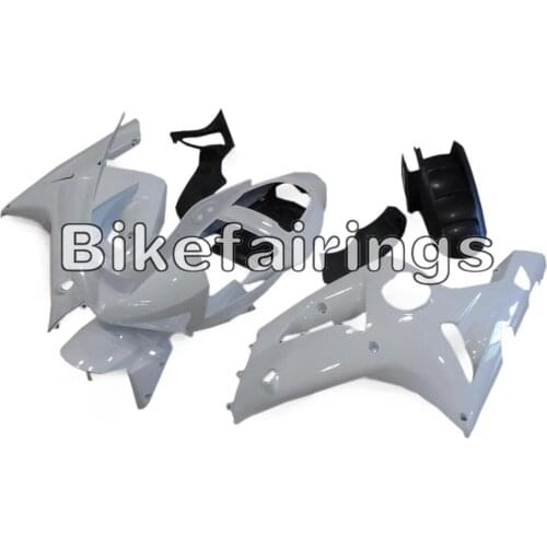 Whole White Bike Bodywork Kit For ZX-6R 2003 2004 ZX636R 636 03 04 ABS Plastic Fairing Kit New Panels Covers