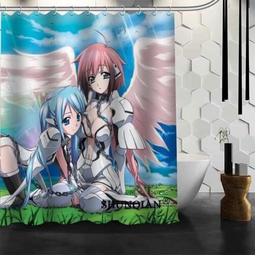 Custom Sora No Otoshimono Shower Curtain 3D Printing 12 Hooks For The Bathroom High Quality Polyester Fabric Bath Curtain