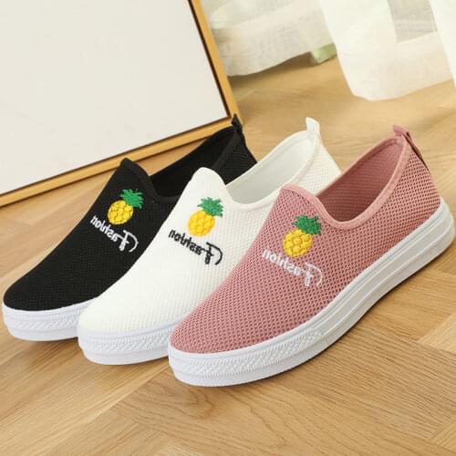 Womens Shoes 2021 New Net Red Tide Breathable Mesh Joker Leisure Antiskid Old Beijing Cloth Shoes In Summer Sneakers