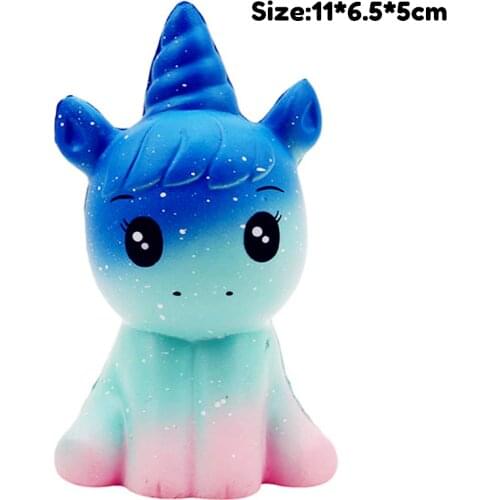 Starry sky Unicorn Slow Rising Simulation Kawaii Animal Squishy Toy Anti Stress Reliever Soft Squeeze Gift Toys for Children