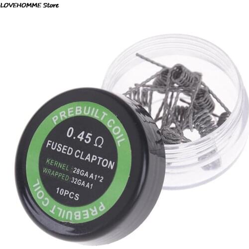 10Pcs Twisted Fused Hive Clapton Coils Premade Wrap Alien Mix Twisted Quad Tiger Heating Resistance Rda Coil