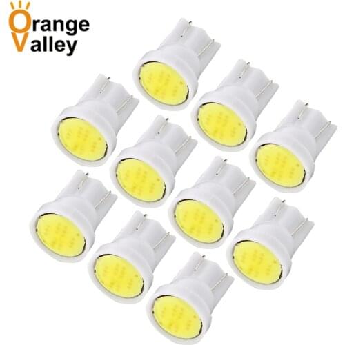 10Pcs High Quality COB T10 W5W 194 168 501 1 SMD LED COB Car Auto Side Wedge Light Lamp Bulb Ice Blue DC12V