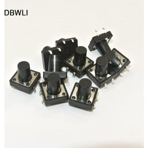 1000pcs 12x12x12mm Tactile Push Button Switch DIP 4P Micro Switch Momentary Tact Switch