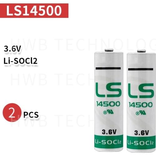 2PCS/lot New for LS14500 AA ER14505M 3.6v 2600mah lithium battery,instruments and meters backup power supply