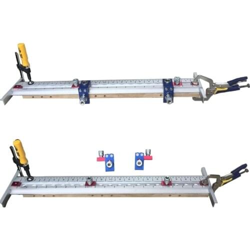 3-in-1 2-in-1 Woodworking Doweling Jig Hole Punch Locator Drill Guide Positioner for Furniture Wardrobe Fast Connecting DIY Tool