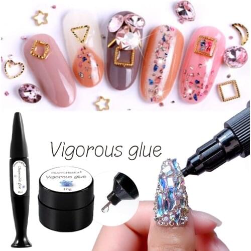 20ml Nail Jewelry Strong Adhesive Glue Sticky Adhesive UV Gel For DIY Nail Polish Glue Nail Art Crystal Beauty Gems Decoration