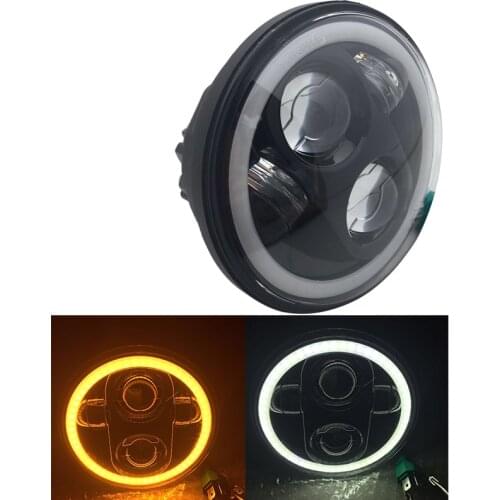 5.75 inch LED Headlight Halo DRL Bulb Light for Street Bob Super Wide Glide Low Rider Night Rod Softail Custom Iron 883