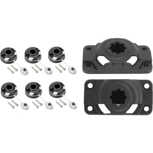 8Pcs Boat Kayak Rod Holder Mount Base with Screws Boat Canoe Slide Rail Kayak DIY Fishing Rod Mount Base Accessories