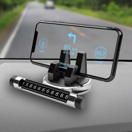New Luminous Car Temporary Parking Stop Card Sticker Auto Phone Number Card Slot Plate Car Phone Stand Holder Mount Accessories