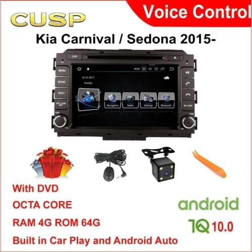 Android 10.0 Car dvd player for Kia Carnival Sedona 2015 2016 2017 2018- 2 Din Car Radio gps car stereo Multimedia CarPlay Voice
