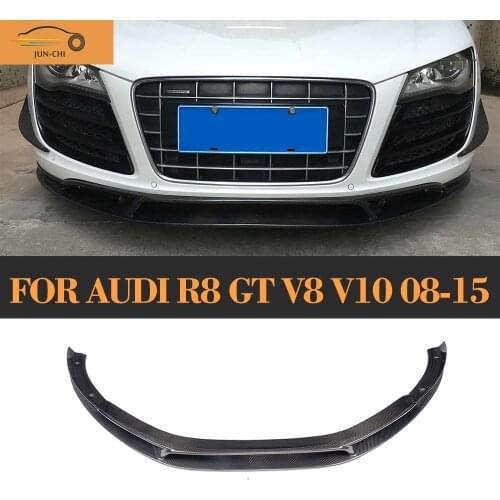 Carbon Fiber Auto Racing Front Bumper Lip Diffuser Spoiler for Audi R8 GT V8 V10 2008 - 2015 Car Spoiler