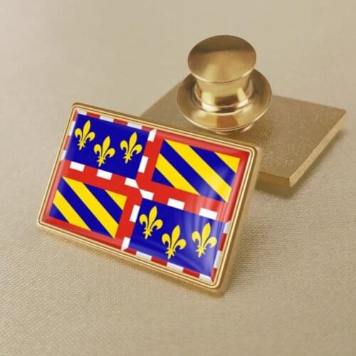 Bourgogne of France Flag Brooch Badges Lapel Pins