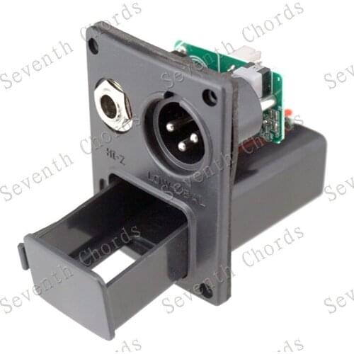 Acoustic Guitar Equalizer EQ 9V Battery Boxs/Holder/Case With XLR Connector Plug & 4 Pin Socket & Contacts & Output jack
