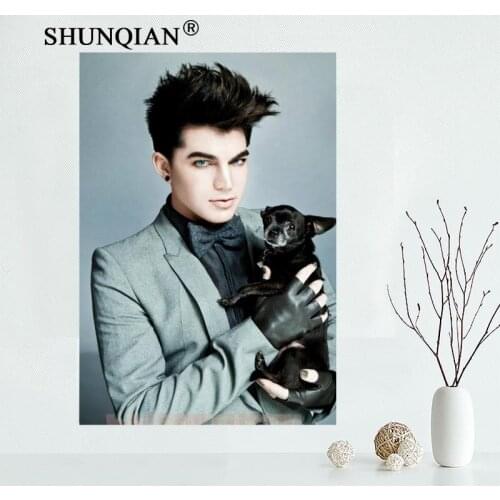 Hot Sale Custom Adam lambert And Cat Canvas Poster Wall Posters-27x40cm 40x60cm 50x75cm Poster For your Room