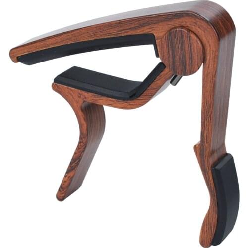 Deep Wood Grain Guitar Capo with Perfect Silicon Cushion for Guitar Ukulele Tuning Musical Instrument Accessories Guitar Clip