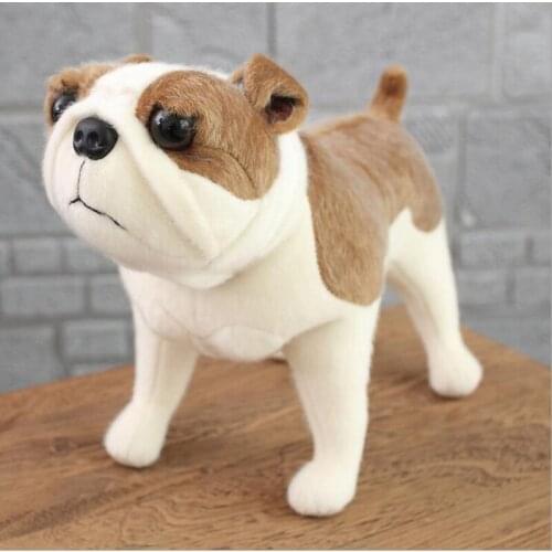 Simulation English bulldog dog Children plush toy baby kids cute dog gift 30cm
