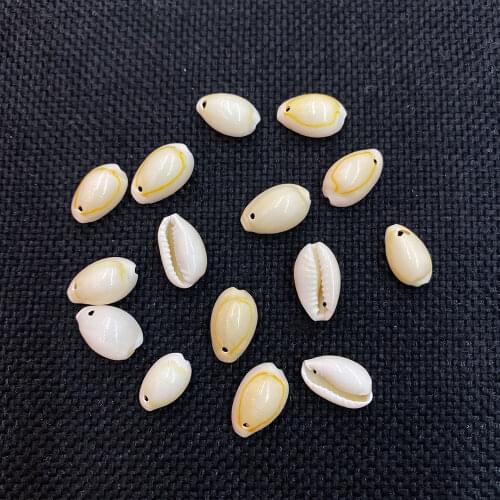 Exquisite Natural Conch Pendant Single Hole Shell Charm 10-15mm Beaded DIY Handmade Home Decoration Wind Chime Accessories 50pcs