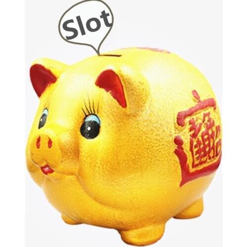Ceramic golden pig piggy bank piggy sculpture bank Large lucky pig home decoration accessories New Year decorations