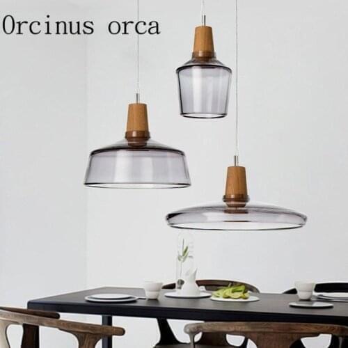 Nordic creative personality carat crystal glass chandelier dining room bar single head Chandelier free shipping