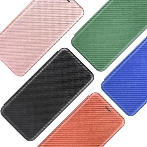 Magnetic Buckle Carbon Fiber Flip Phone Case Protective Shell Cover for Asus ROG Phone 3 ZS661KS Smartphone Accessories