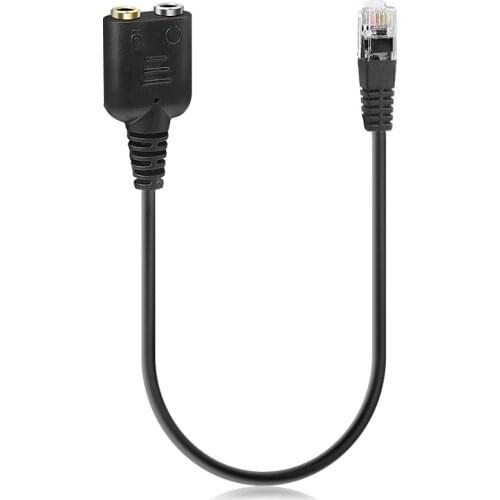 Computer turn phone headsets double 3.5 MM to RJ9 crystal head headphones switch