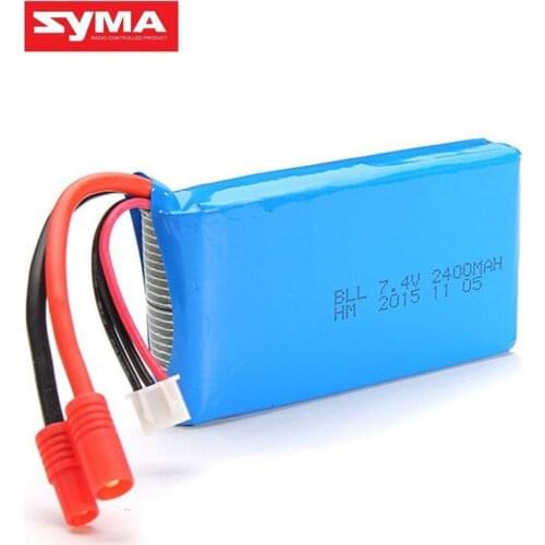 Rechargeable Lipo Battery Syma X8C X8W X8G X8HC X8HW X8HG RC Quacopter Spare Part Upgraded 7.4V 2400mAh Li Battery