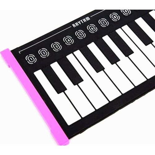 Portable 49 Keys Flexible Roll Up Piano Electronic Soft Keyboard Piano Silicone Rubber Keyboard ABS Plastic KB03
