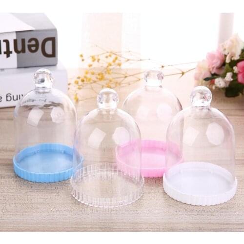 16pcs 12x7cm Transparent Dustproof Covers Plastic Tray Candy Box for DIY Wedding Candy Boxes Christmas DIY Gift Container Decor